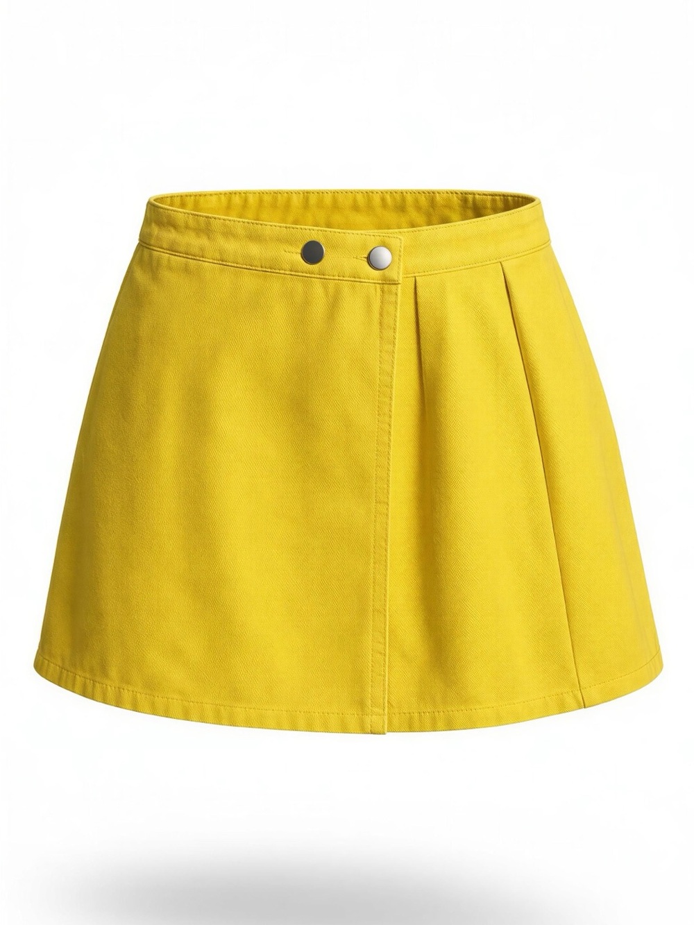 Denim Yellow Mini Skirt 100% Cotton